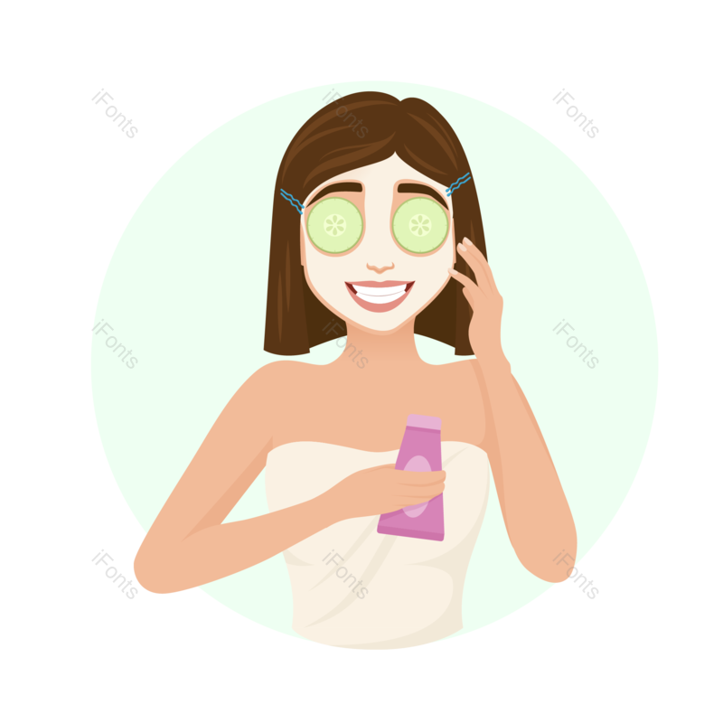 护理图片,化妆元素,美妆PNG,女孩免抠素材